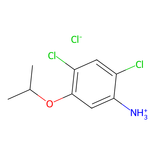 2,4-Dichloro-5-isopropoxyanilinium chloride structure