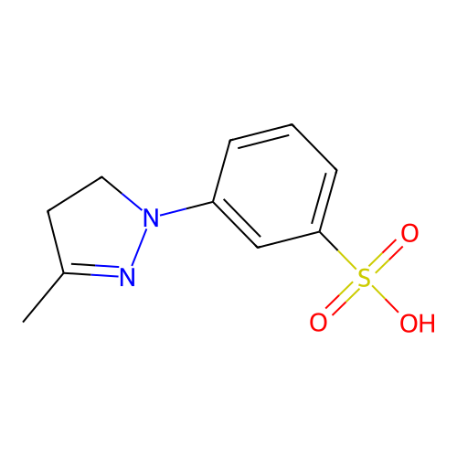 m-(4,5-Dihydro-3-methyl-1H-pyrazol-1-yl)benzenesulphonic acid structure