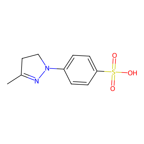 p-(4,5-Dihydro-3-methyl-1H-pyrazol-1-yl)benzenesulphonic acid structure