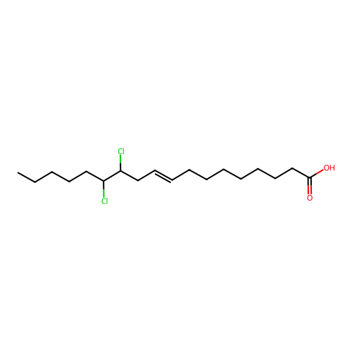 12,13-Dichloro-9-octadecenoic acid structure