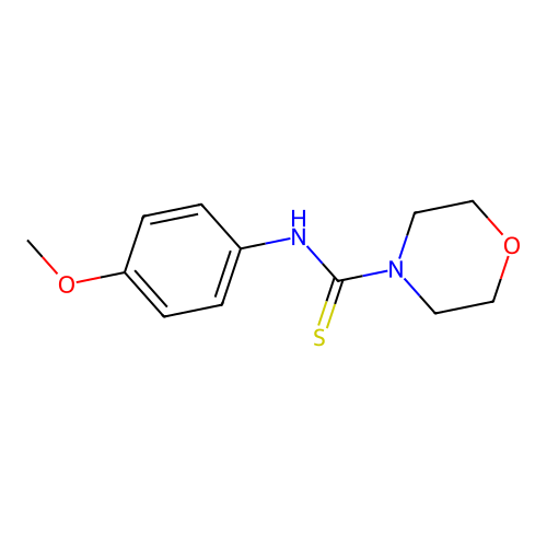 N-(4-methoxyphenyl)morpholine-4-carbothioamide structure