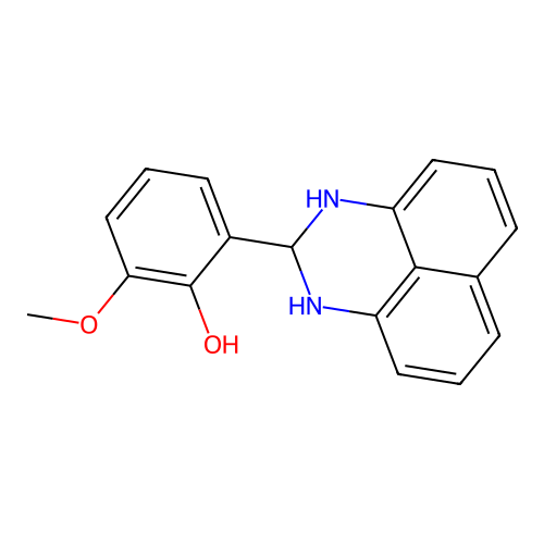 2-(2,3-dihydro-1H-perimidin-2-yl)-6-methoxyphenol structure