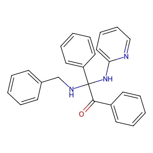 2-(Benzylamino)-1,2-diphenyl-2-(pyridin-2-ylamino)ethanone structure