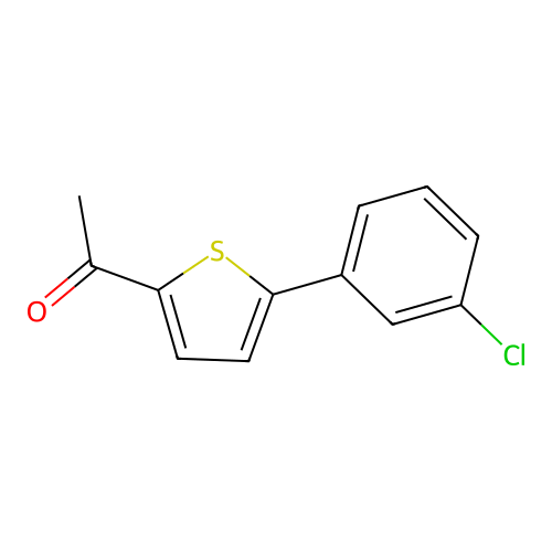 1-(5-(3-Chlorophenyl)thiophen-2-yl)ethan-1-one structure