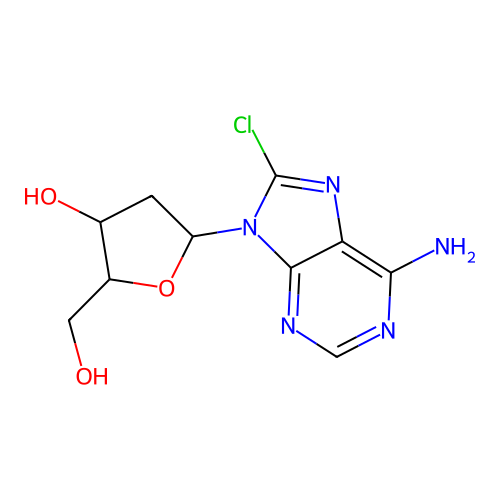 5-(6-Amino-8-chloropurin-9-yl)-2-(hydroxymethyl)oxolan-3-ol structure