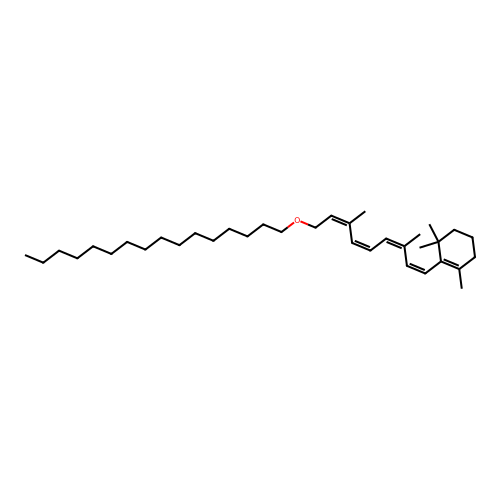 Retinyl hexadecyl ether structure