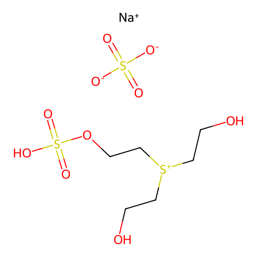Sodium bis(2-hydroxyethyl)(2-(sulphooxy)ethyl)sulphonium sulphate structure