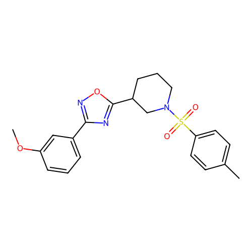 3-(3-Methoxyphenyl)-5-(1-tosylpiperidin-3-yl)-1,2,4-oxadiazole structure