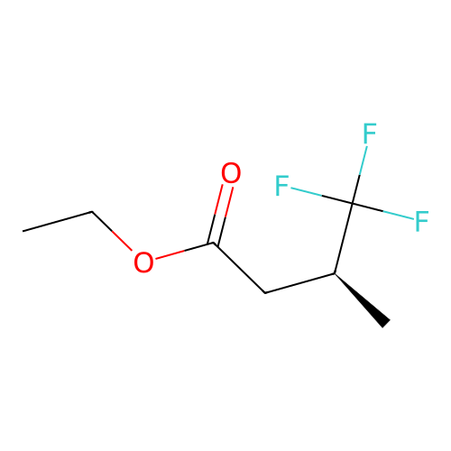 ethyl (3S)-4,4,4-trifluoro-3-methylbutanoate structure