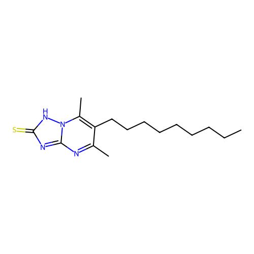 5,7-Dimethyl-6-nonyl-[1,2,4]triazolo[1,5-a]pyrimidine-2-thiol structure