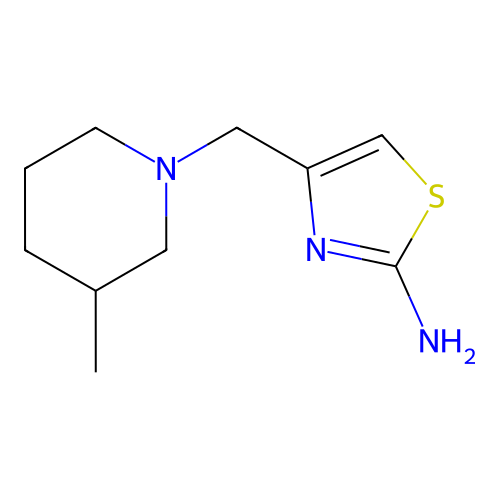 4-[(3-Methylpiperidin-1-yl)methyl]-1,3-thiazol-2-amine structure