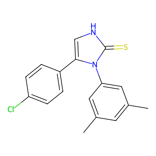 5-(4-chlorophenyl)-1-(3,5-dimethylphenyl)-1H-imidazole-2-thiol structure