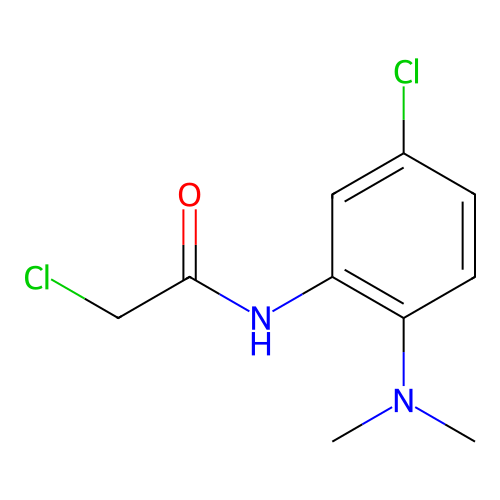 2-chloro-N-[5-chloro-2-(dimethylamino)phenyl]acetamide structure