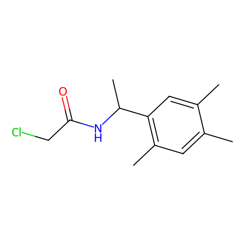 2-chloro-N-[1-(2,4,5-trimethylphenyl)ethyl]acetamide structure