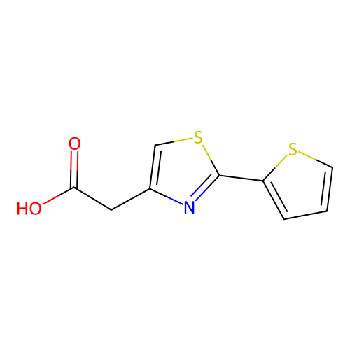 (2-Thien-2-yl-1,3-thiazol-4-yl)acetic acid structure