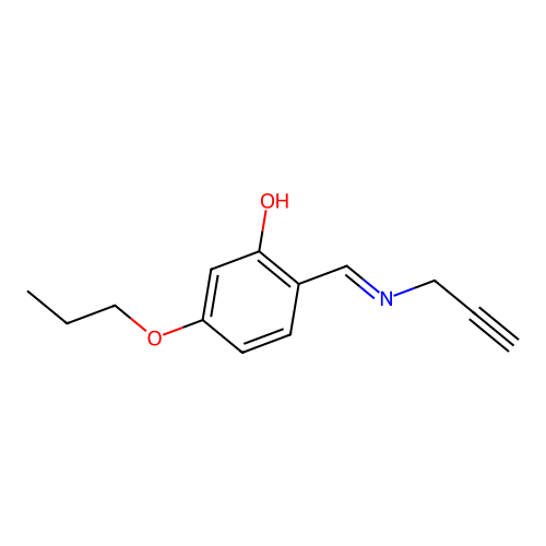 2-{[(Prop-2-yn-1-yl)imino]methyl}-5-propoxyphenol structure