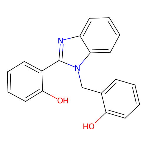2-[1-(2-hydroxybenzyl)-1H-benzimidazol-2-yl]phenol structure