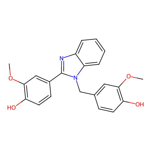 4-[1-(4-Hydroxy-3-methoxybenzyl)-1H-benzimidazol-2-yl]-2-methoxyphenol structure