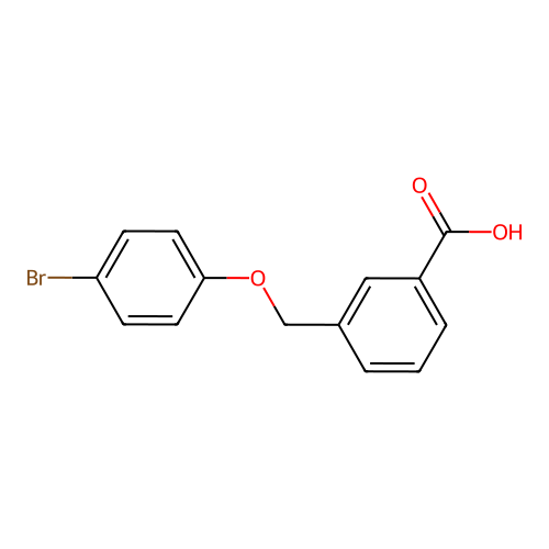 3-[(4-Bromophenoxy)methyl]benzoic acid structure