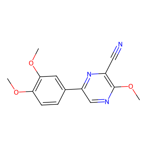 6-(3,4-Dimethoxyphenyl)-3-methoxy-2-pyrazinecarbonitrile structure