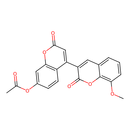 4-(8-Methoxy-2-oxochromen-3-yl)-2-oxochromen-7-yl acetate structure