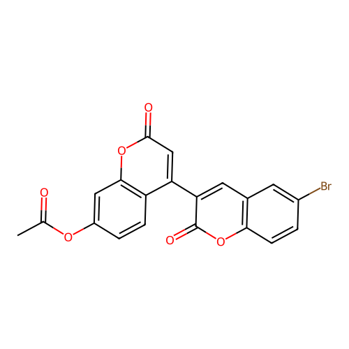 4-(6-Bromo-2-oxochromen-3-yl)-2-oxochromen-7-yl acetate structure