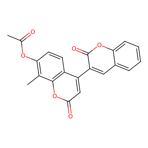 8-methyl-2-oxo-4-(2-oxo-2H-chromen-3-yl)-2H-chromen-7-yl acetate structure