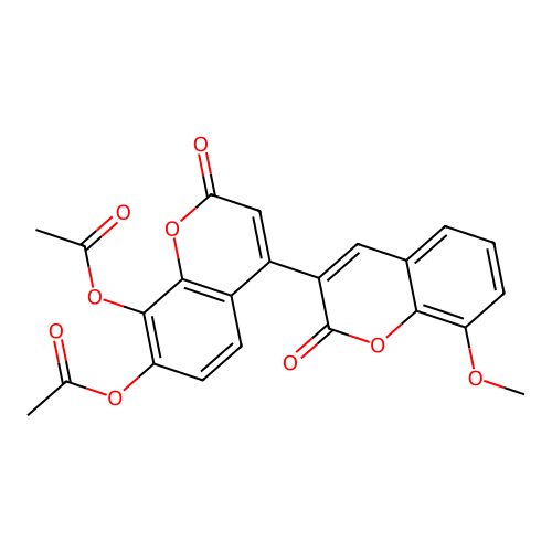 7,8-Diacetoxy-4-(8-methoxy-2-oxochromen-3-yl)chromen-2-one structure