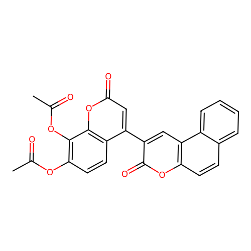 2-(7,8-Diacetoxy-2-oxochromen-4-yl)benzo[f]chromen-3-one structure