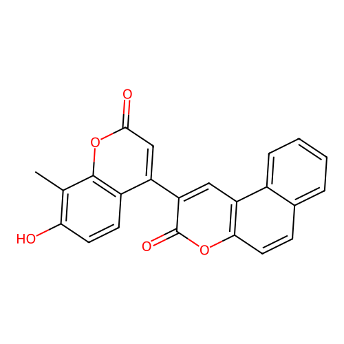 2-(7-hydroxy-8-methyl-2-oxo-2H-chromen-4-yl)-3H-benzo[f]chromen-3-one structure