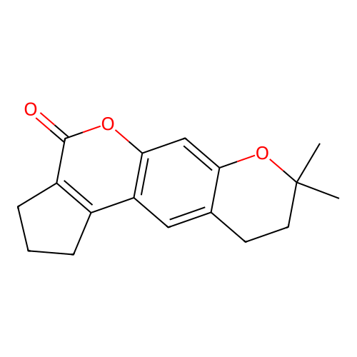 8,8-Dimethyl-2,3,9,10-tetrahydrocyclopenta[c]pyrano[3,2-g]chromen-4-one structure