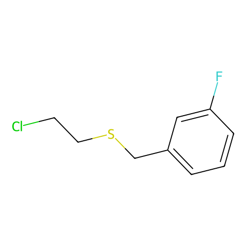 (2-Chloroethyl)(3-fluorobenzyl)sulfane structure