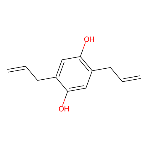 2,5-Diallylbenzene-1,4-diol structure
