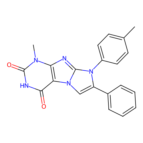 4-Methyl-6-(4-methylphenyl)-7-phenylpurino[7,8-a]imidazole-1,3-dione structure