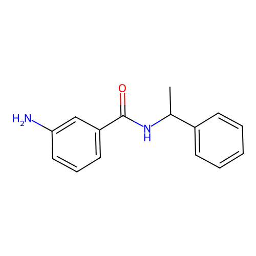 3-amino-N-(1-phenylethyl)benzamide structure