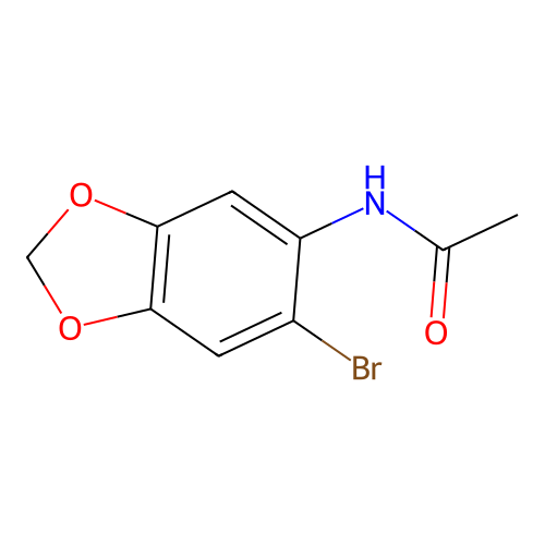 1,3-Benzodioxole, 5-bromo-6-acetamino- structure