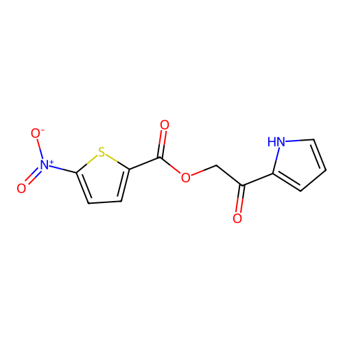 [2-oxo-2-(1H-pyrrol-2-yl)ethyl] 5-nitrothiophene-2-carboxylate structure