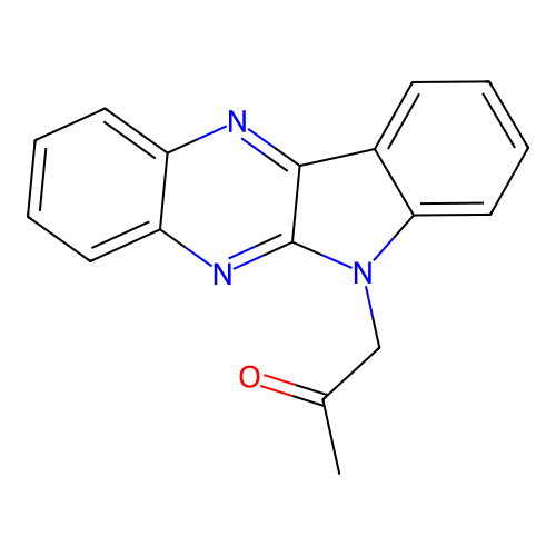 1-(6H-indolo[2,3-b]quinoxalin-6-yl)propan-2-one structure