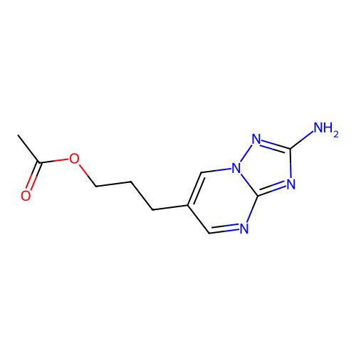 3-(2-Amino-[1,2,4]triazolo[1,5-a]pyrimidin-6-yl)propyl acetate structure