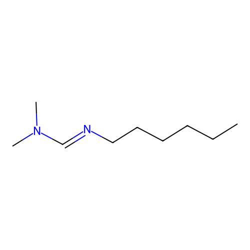 Formamidine, 1-hexyl-3,3-dimethyl structure
