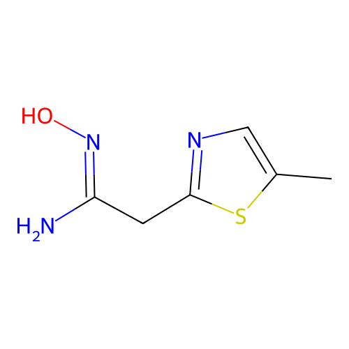 N-hydroxy-2-(5-methyl-thiazol-2-yl)-acetamidine structure