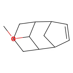 Tricyclo(4.3.1.12,5)undec-3-ene, 10-methoxy-, stereoisomer structure