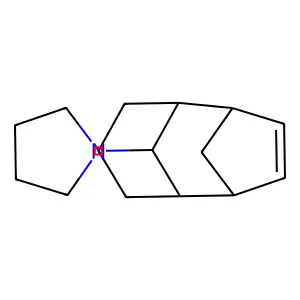 Pyrrolidine, 1-tricyclo(4.3.1.12,5)undec-3-en-10-yl-, stereoisomer structure