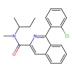 1-(2-氯苯基)-N-甲基-N-(1-甲基丙基)-3-异喹啉甲酰胺 structure