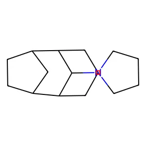 Pyrrolidine, 1-tricyclo(4.3.1.12,5)undec-10-yl-, stereoisomer structure