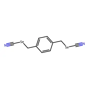 Se,Se'-(1,4-Phenylenebis(methylene)) diselenocyanate structure
