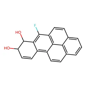 Benzo(a)pyrene-7,8-diol, 6-fluoro-7,8-dihydro-, (7R-trans)- structure