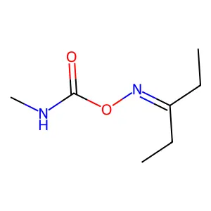 3-Pentanone, O-((methylamino)carbonyl)oxime structure