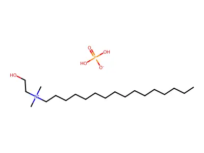 N-(2-hydroxyethyl)-N,N-dimethylhexadecan-1-aminium structure