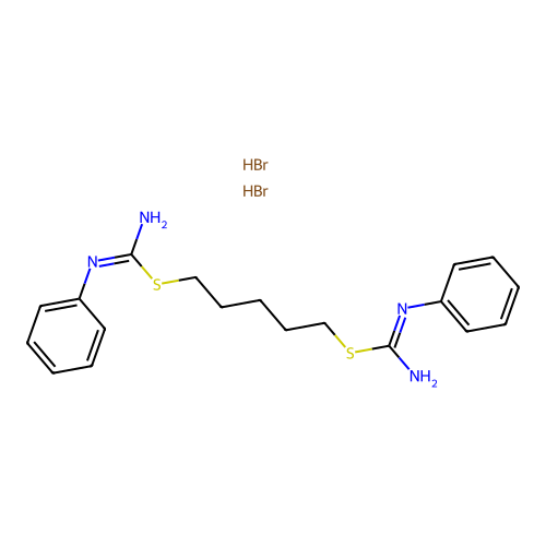 2,2'-Pentamethylenebis(1-phenyl-2-thiopseudourea) dihydrobromide structure